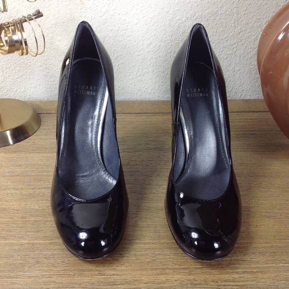 Stuart Weitzman Black Patent Leather Stiletto Heel - Picture 3 of 8